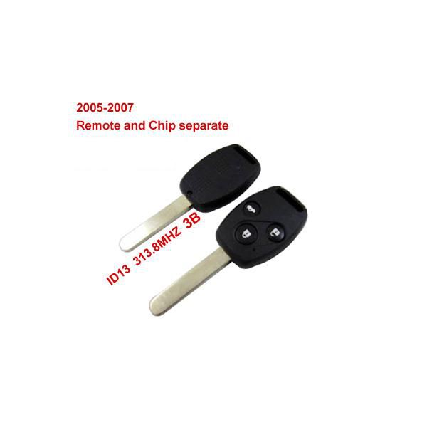 Remote Key 3 Button and Chip Separate ID:13 (313.8MHZ) For 2005-2007 Honda 10pcs/lot