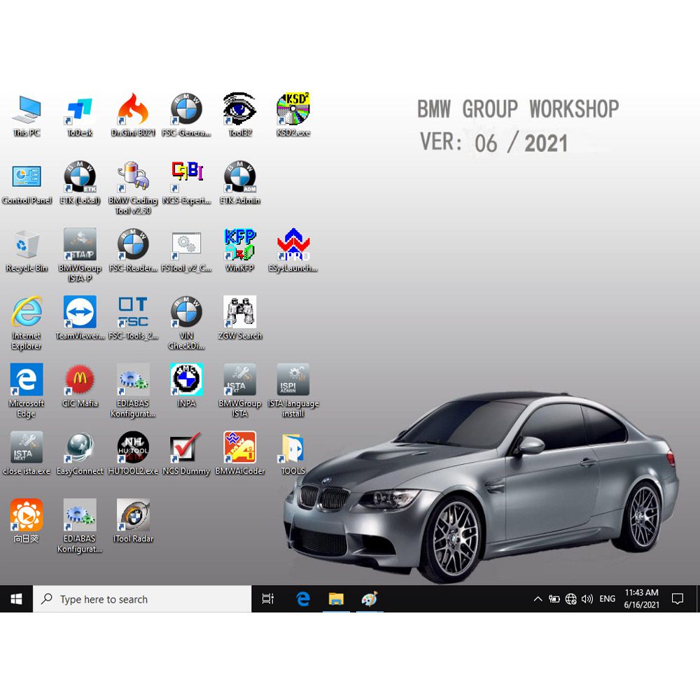 V2022.9 BMW ICOM Software HDD Win10 System ISTA-D 4.36.30 ISTA-P 70.0.200 with Engineers Programming 500GB Hard Disk