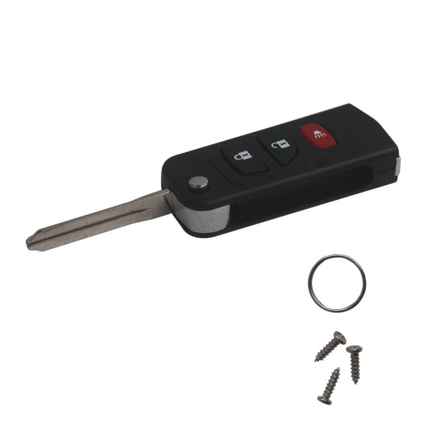 New Flip Remote Key Shell 3 Button For Nissan 5pcs/lot