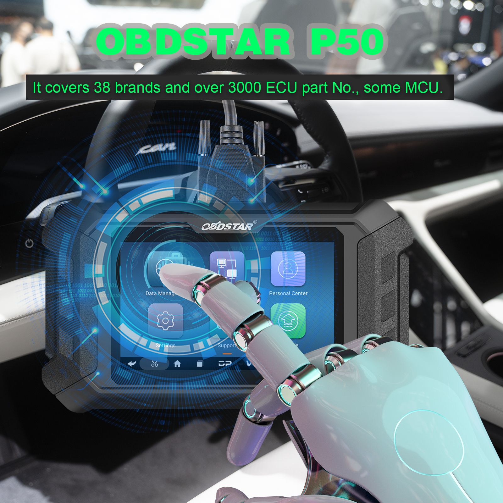 OBDSTAR P50 Airbag Reset Intelligent Airbag Reset Tool Covers 38 Brands and Over 3000 ECU Part No.
