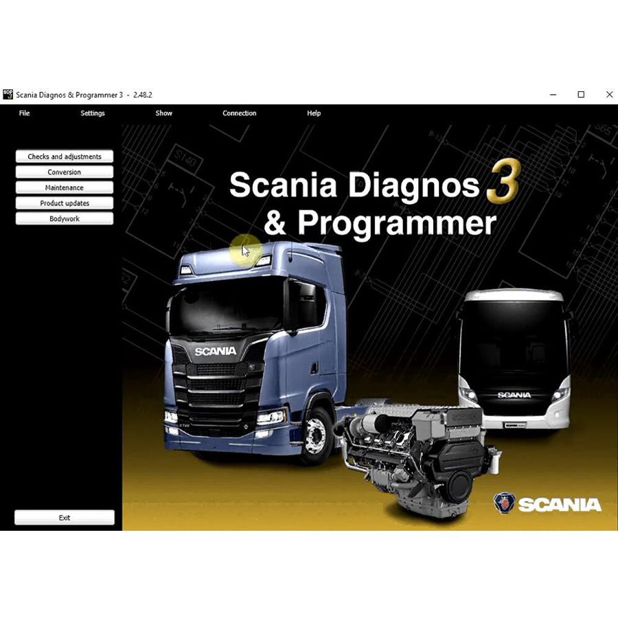 V2.48.2 Scania SDP3 Diagnosis & Programming Software for VCI3 without Dongle