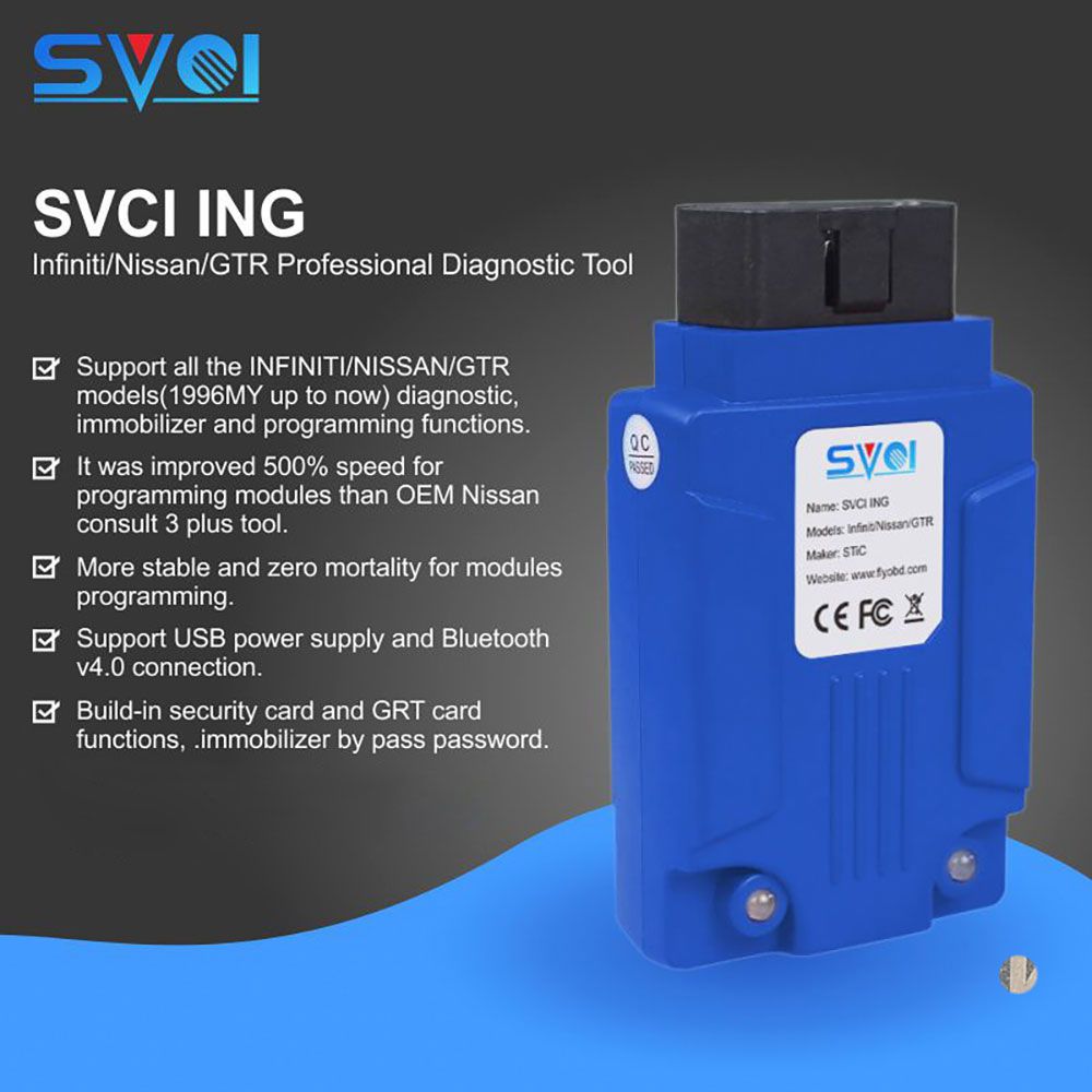 SVCI ING Infiniti/Nissan/GTR Professional Diagnostic Support Programming Update Version of Nissan Consult-3 Plus