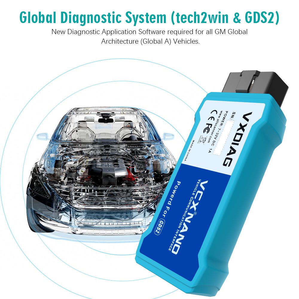 Wifi Vxdiag VCX Nano for Gm/Opel with V2020.7 GDS2 and Tech2Win Diagnostic Tool