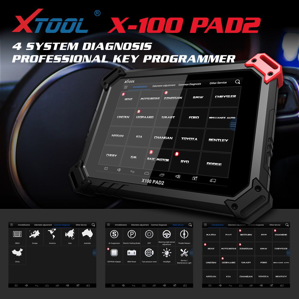 XTOOL X100 PAD2 Pro with KC100 Programmer Full Configuration Support VW 4th & 5th IMMO & Special Functions