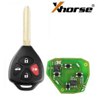 Xhorse XKTO02EN Wire Remote Key Toyota Flat 4 Buttons Triangle English 5pcs/lot