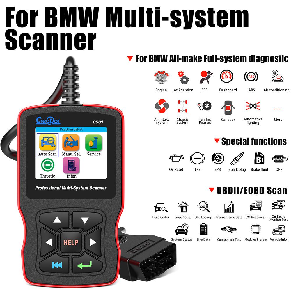 Creator C501 BMW & OBDII/EOBD Multi-System Scanner