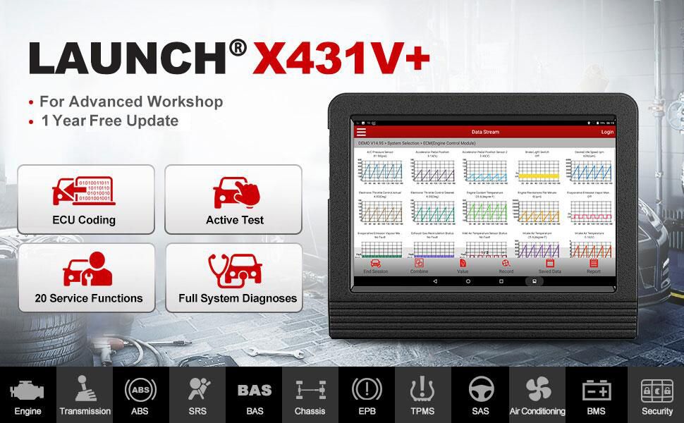 Launch X431 V+ 4.0 Wifi/Bluetooth Global Version