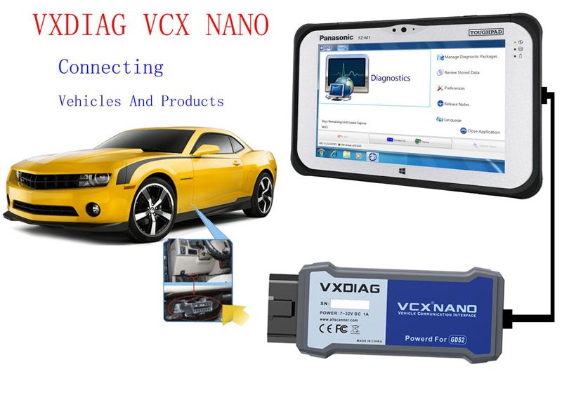 Vxdiag VCX Nano for GM/OPEL USB Conenction
