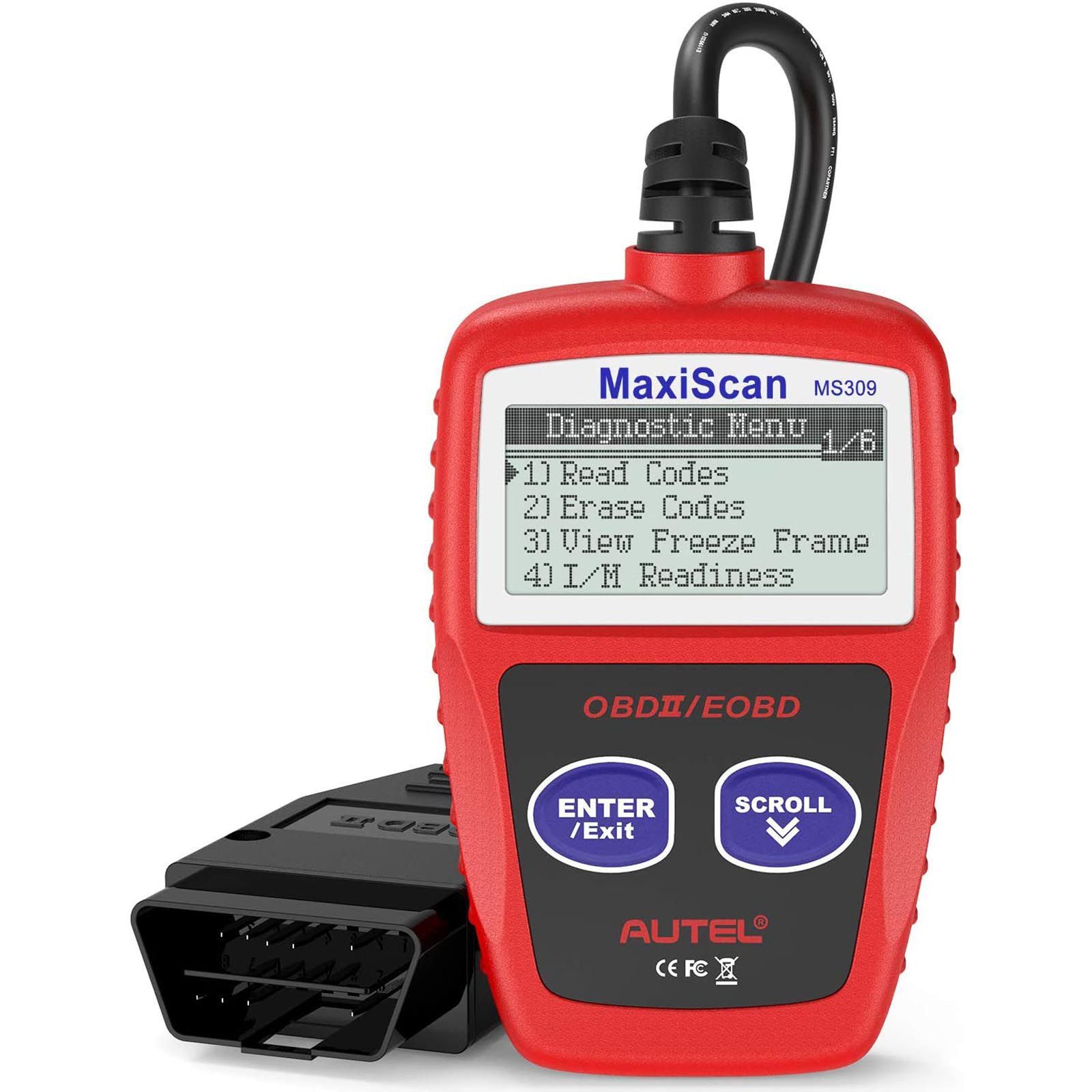 Autel MaxiScan MS309 Universal OBD2 Scanner Check Engine Fault Code Reader, Read Codes Clear Codes, View Freeze Frame Data, I/M Readiness Smog