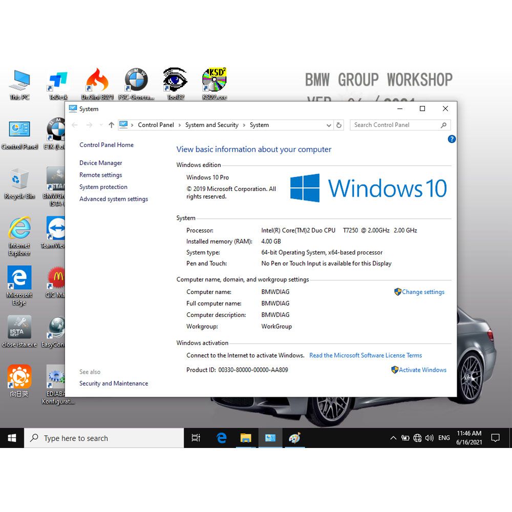 V2022.6 BMW ICOM Software SSD Win10 System ISTA-D 4.35.20 ISTA-P 3.70.0.200 with Engineers Programming