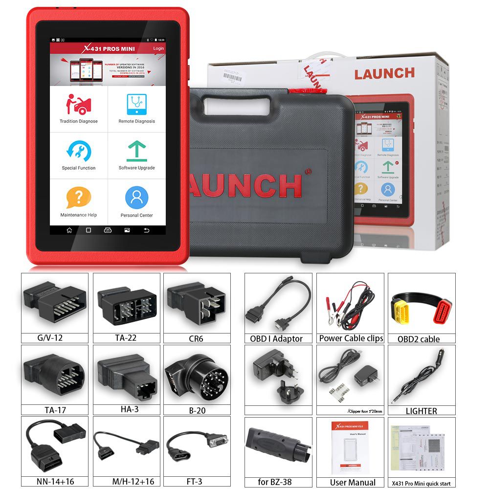 Launch X431 ProS Mini Android Pad Multi-System Diagnostic & Service Tool 1 Year Free Update Online