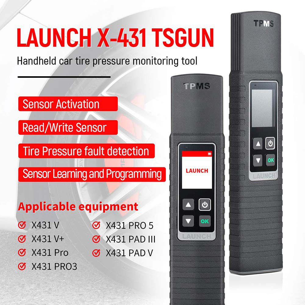 Launch X-431 TSGUN TPMS Tire Pressure Detector Handheld Terminator X431 TSGUN Sensor Activator Programming Tool Ship from EU/UK