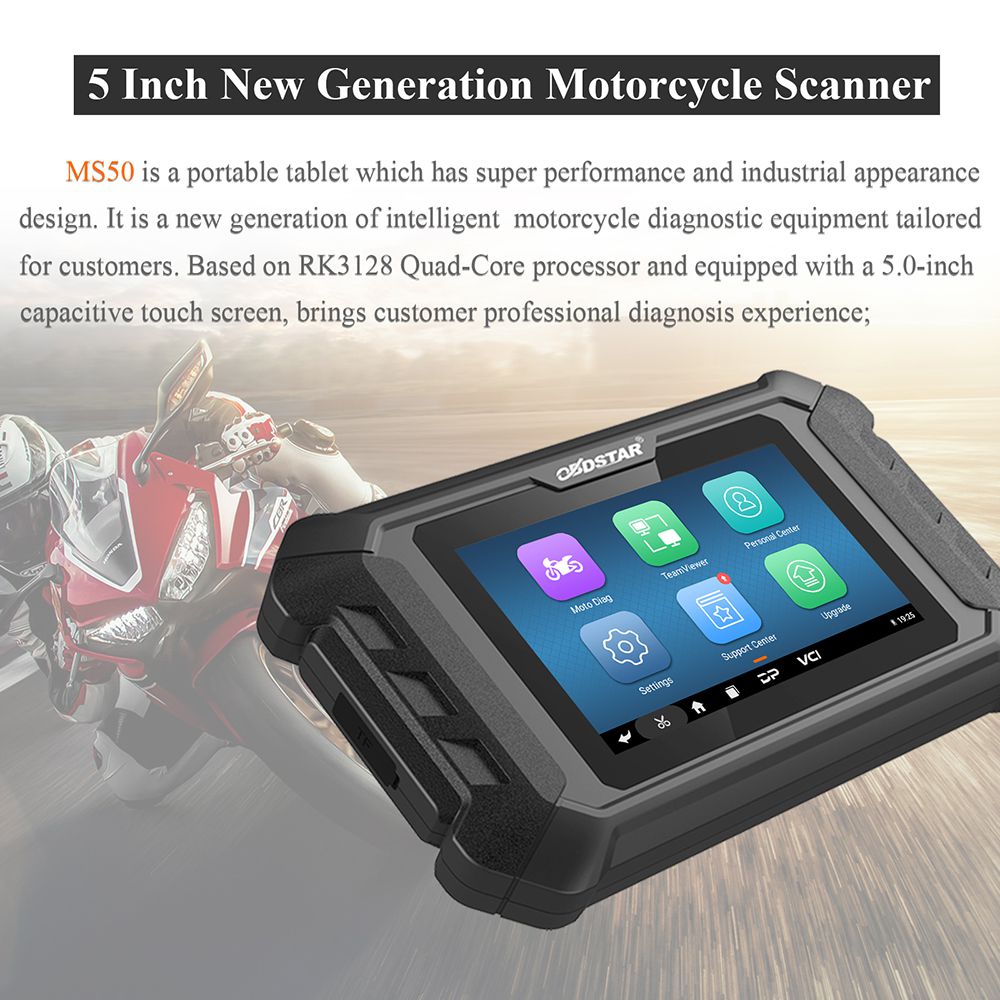 2021 New OBDSTAR MS50 Motorcycle Scanner Motorbike Diagnostic Tool Free Update Online