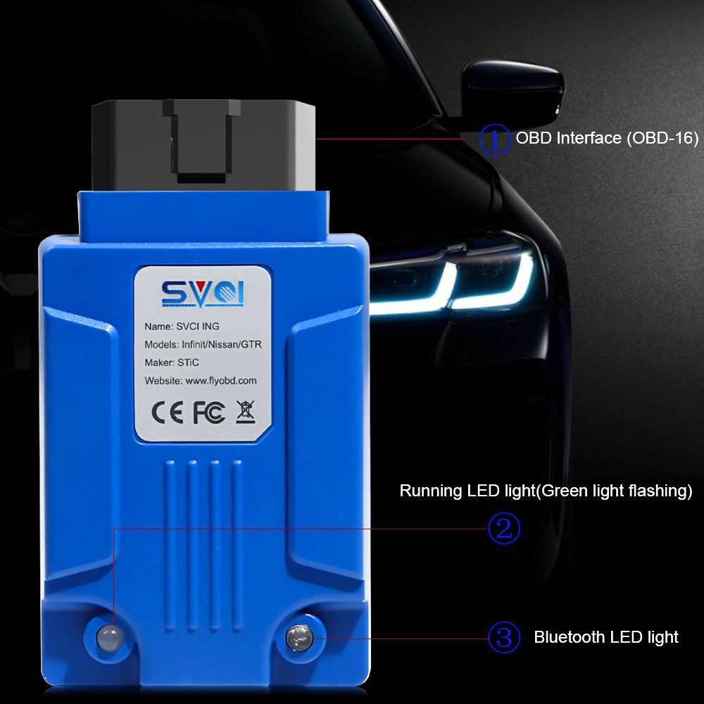 V1.7 SVCI ING Infiniti/Nissan/GTR Professional Diagnostic Tool Update Version of Nissan Consult-3 Plus Ship from US/UK/EU