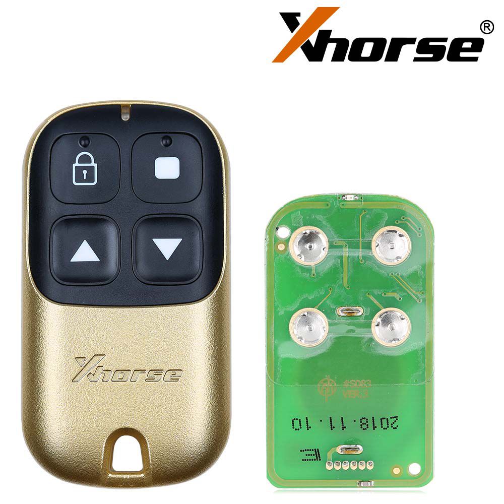 Xhorse XKXH05EN Garage Remote Key 4 Buttons Golden 5pcs/lot