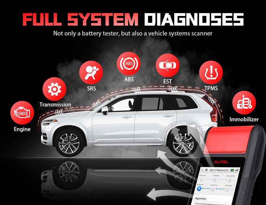 Autel MaxiBAS BT608E Battery and Elextrical System Diagnostic Tool